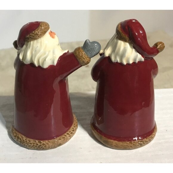 Vintage Santa Claus Salt & Pepper Shaker Set Ceramic Holiday Table Decor - Picture 3 of 9